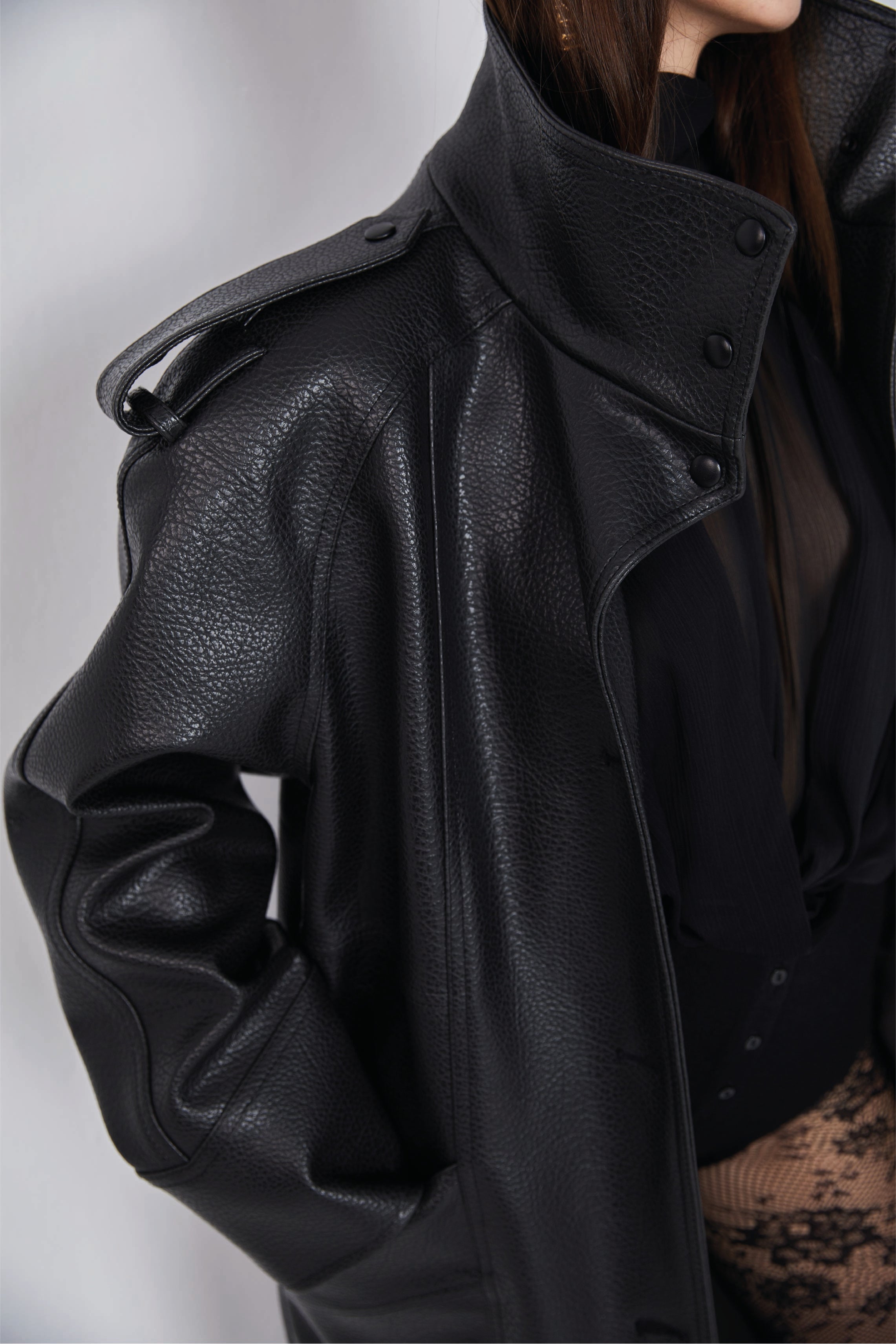 LINDA LEATHER COAT